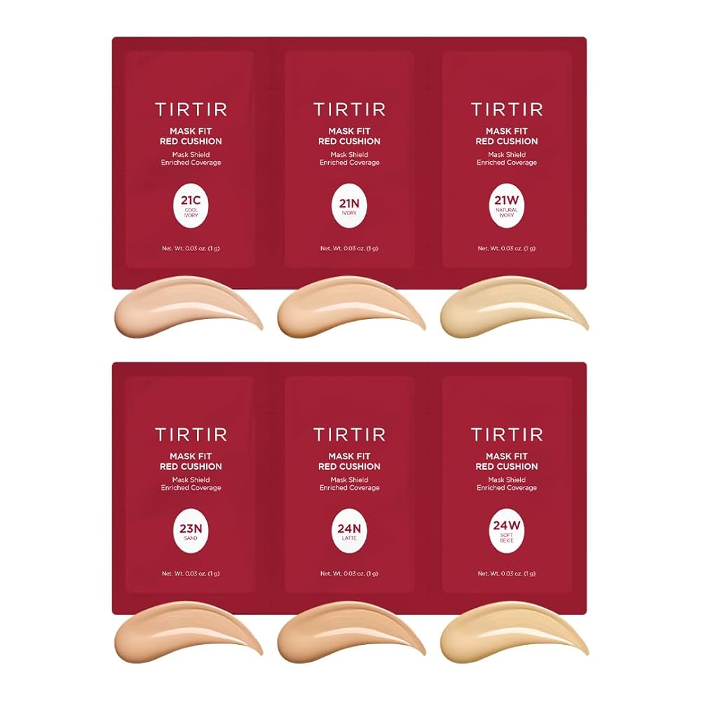 TIRTIR mask fit red cushion 6 shade trial kit