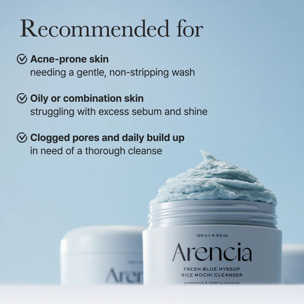 ARENCIA Fresh Blue Hyssop Rice Mochi Cleanser