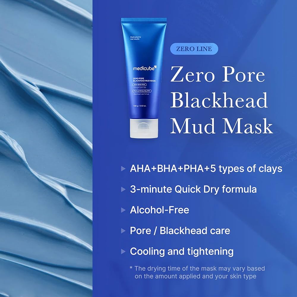 Medicube zero pore blackhead mud mask