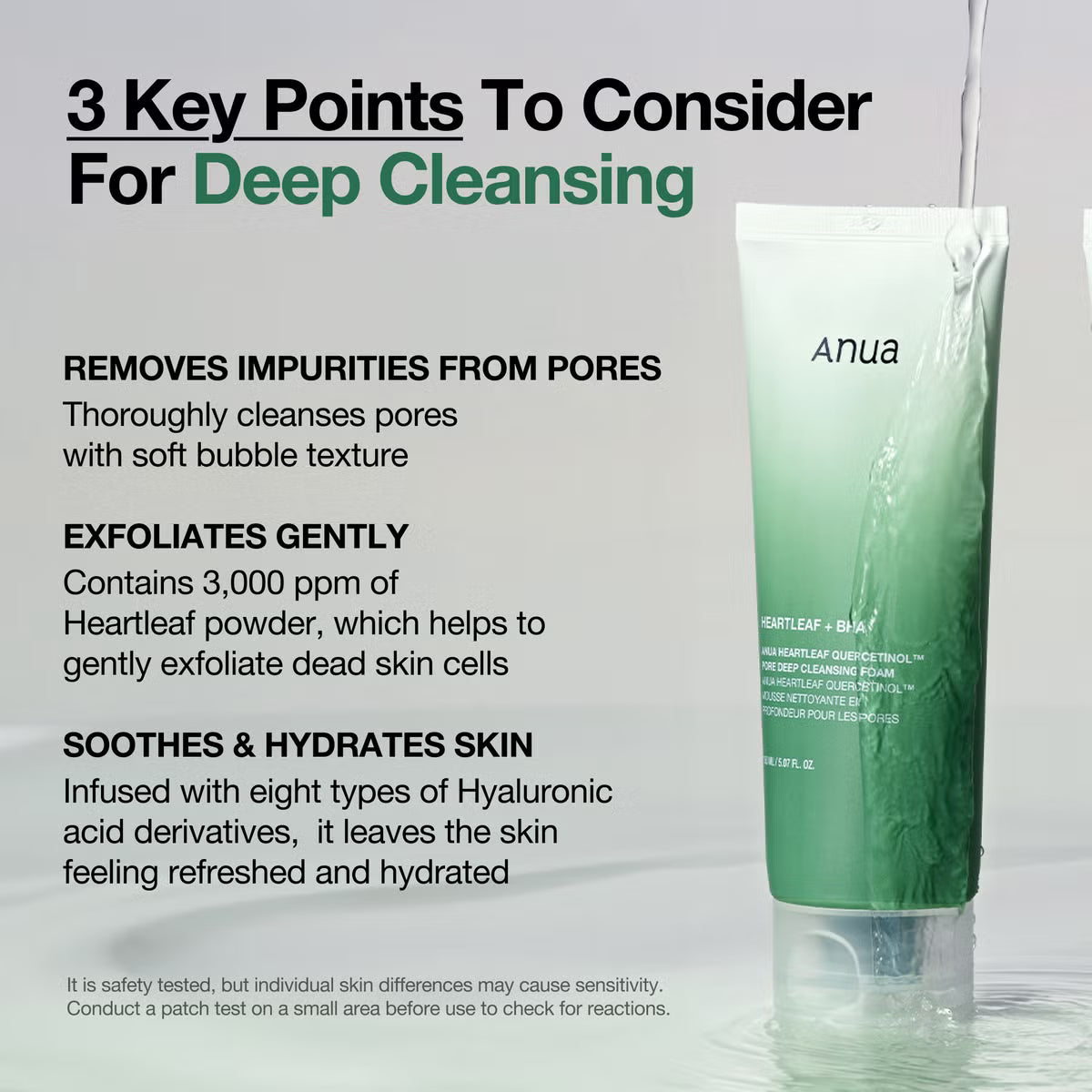 ANUA Heartleaf pore deep cleansing foam